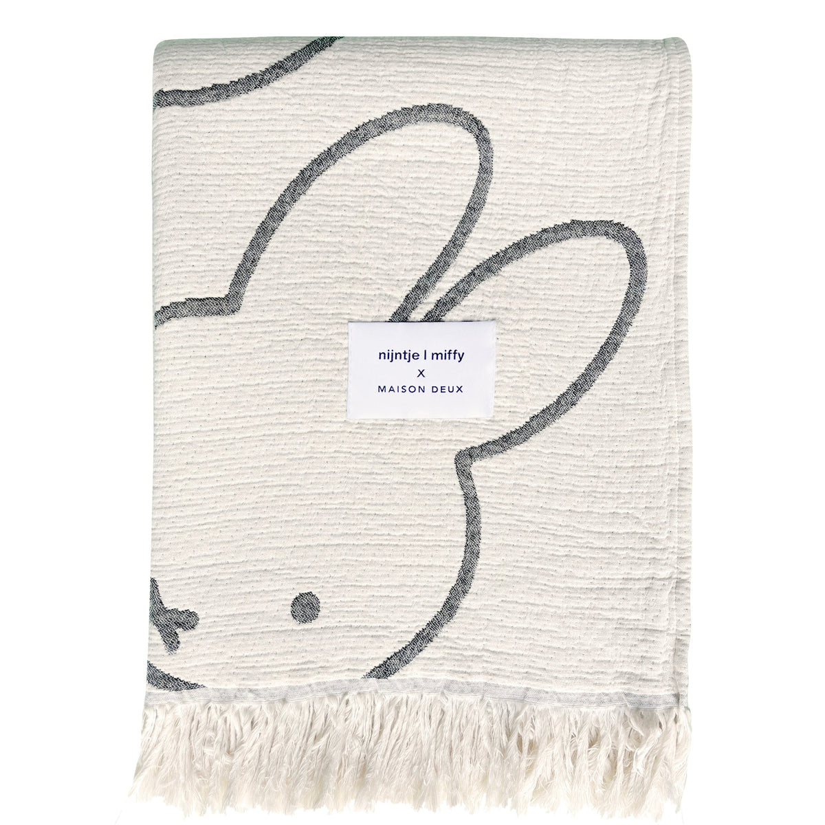 Miffy Cotton Blanket - Black