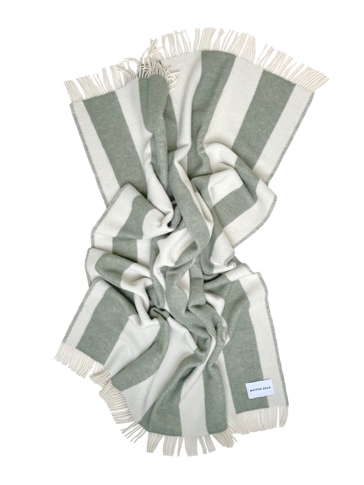 Rough Stripe Blanket - Agave