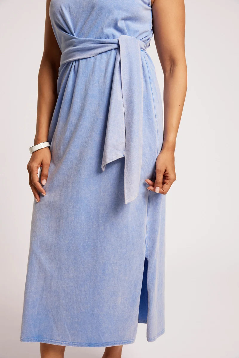 Caldera Wrap Tank Dress  - Marine
