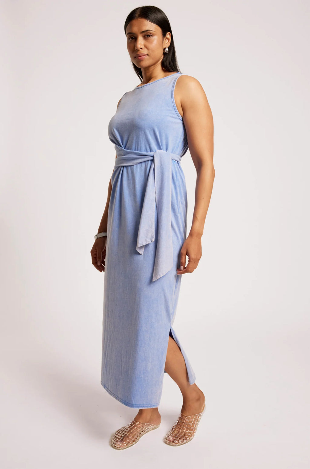 Caldera Wrap Tank Dress  - Marine