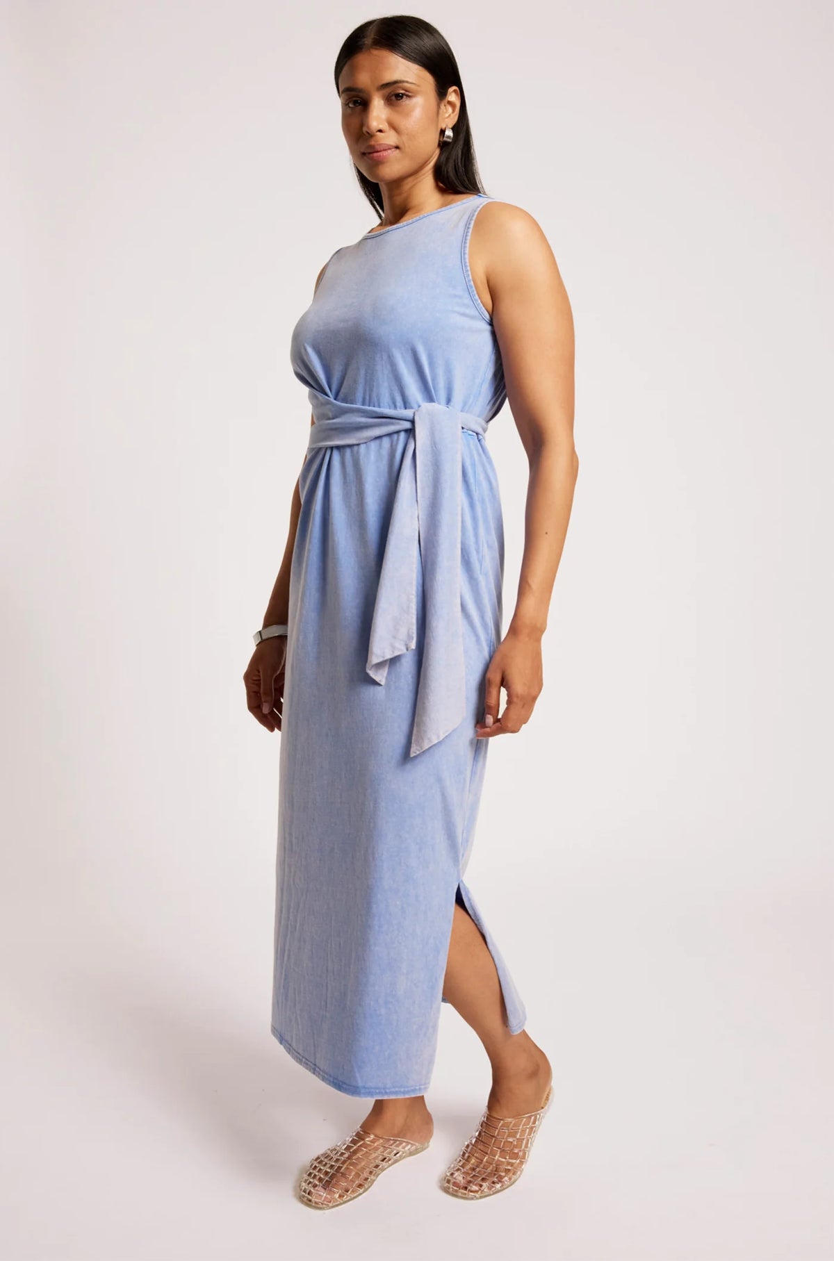 Caldera Wrap Tank Dress  - Marine