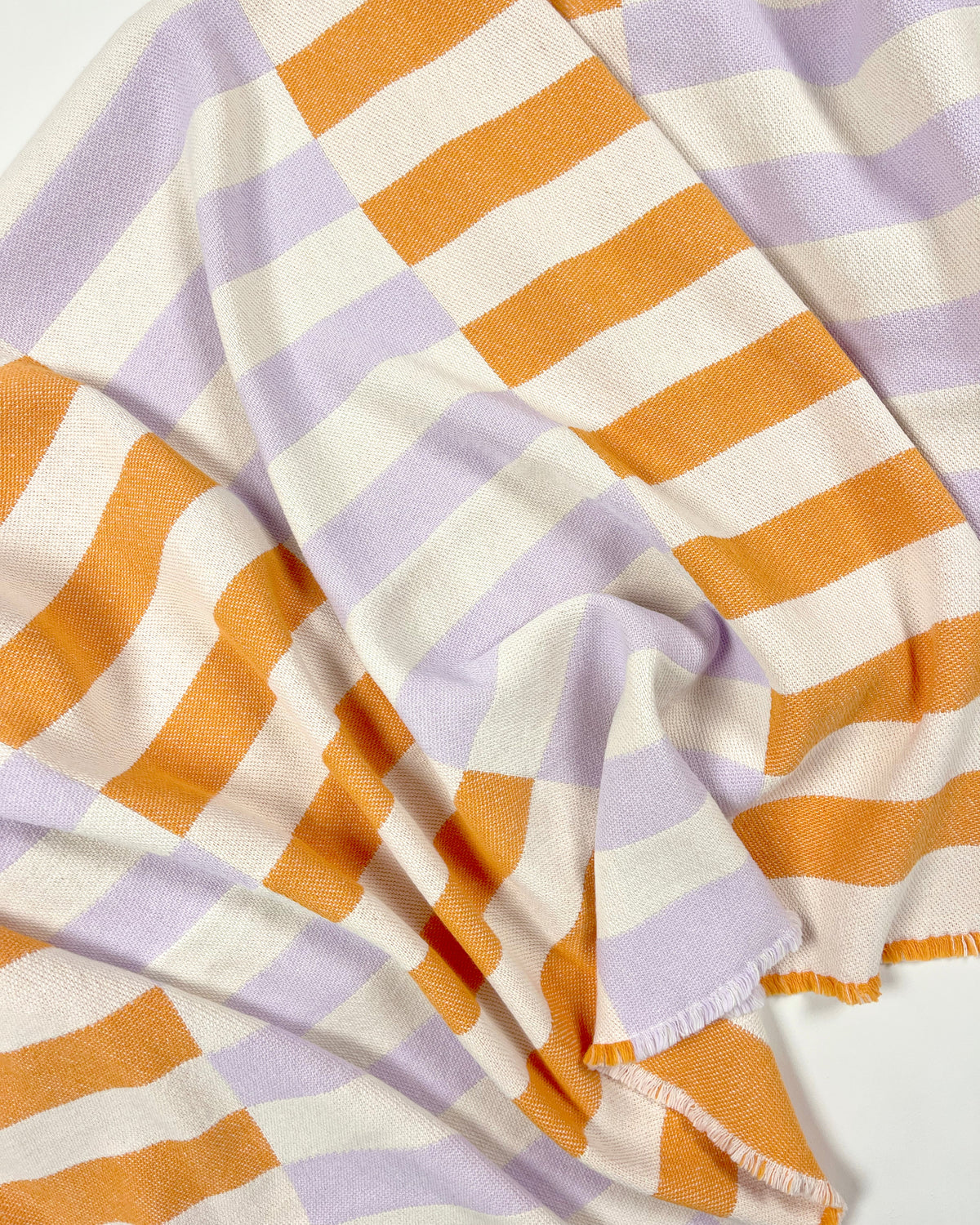 Tiles Blanket - Papaya Lilac Cotton Blanket