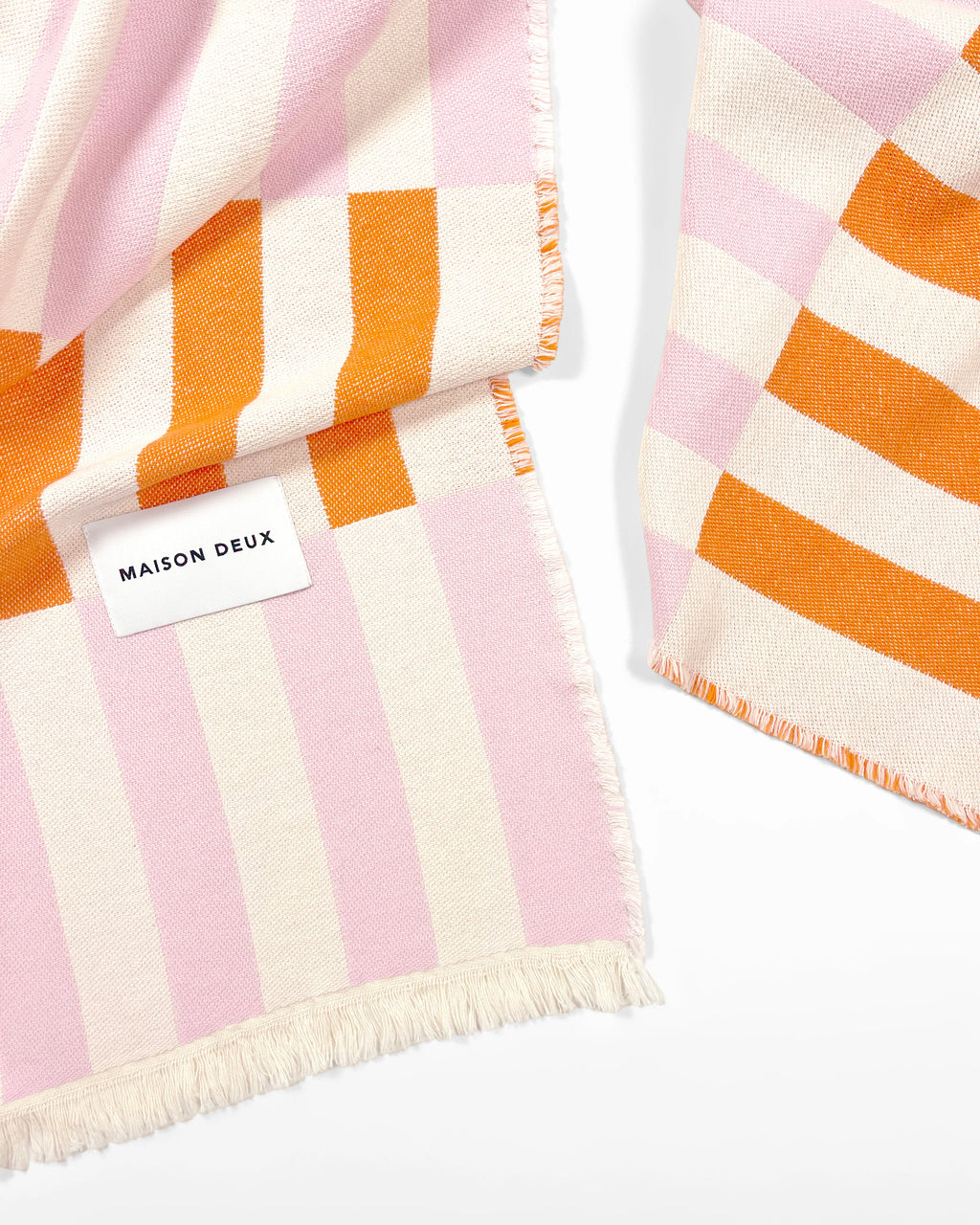 Tiles Blanket - Pink Carrot Cotton Blanket