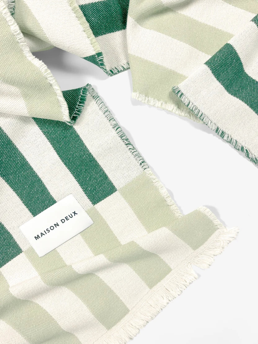 Tiles Blanket - Sage Forest Cotton Blanket