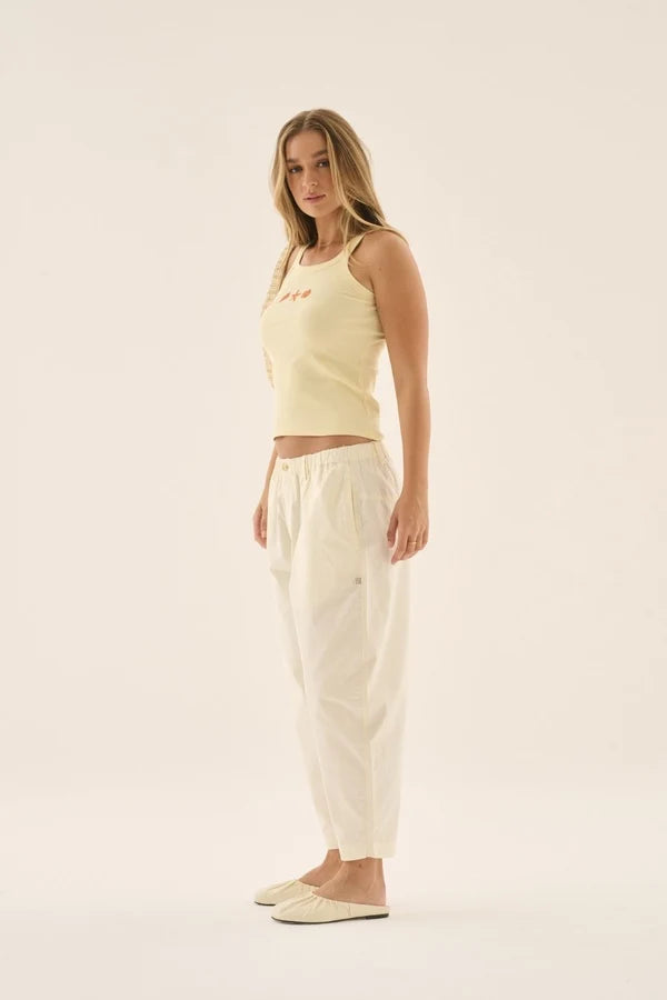 AJ Shell Tank Pastel Yellow