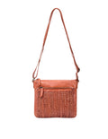 Armidale Woven Detail Leather Cross Body Bag - Tan