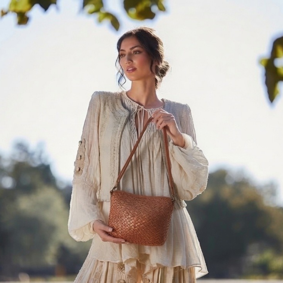 Coogee Cross Body Bag W/Adjustable Strap - Tan