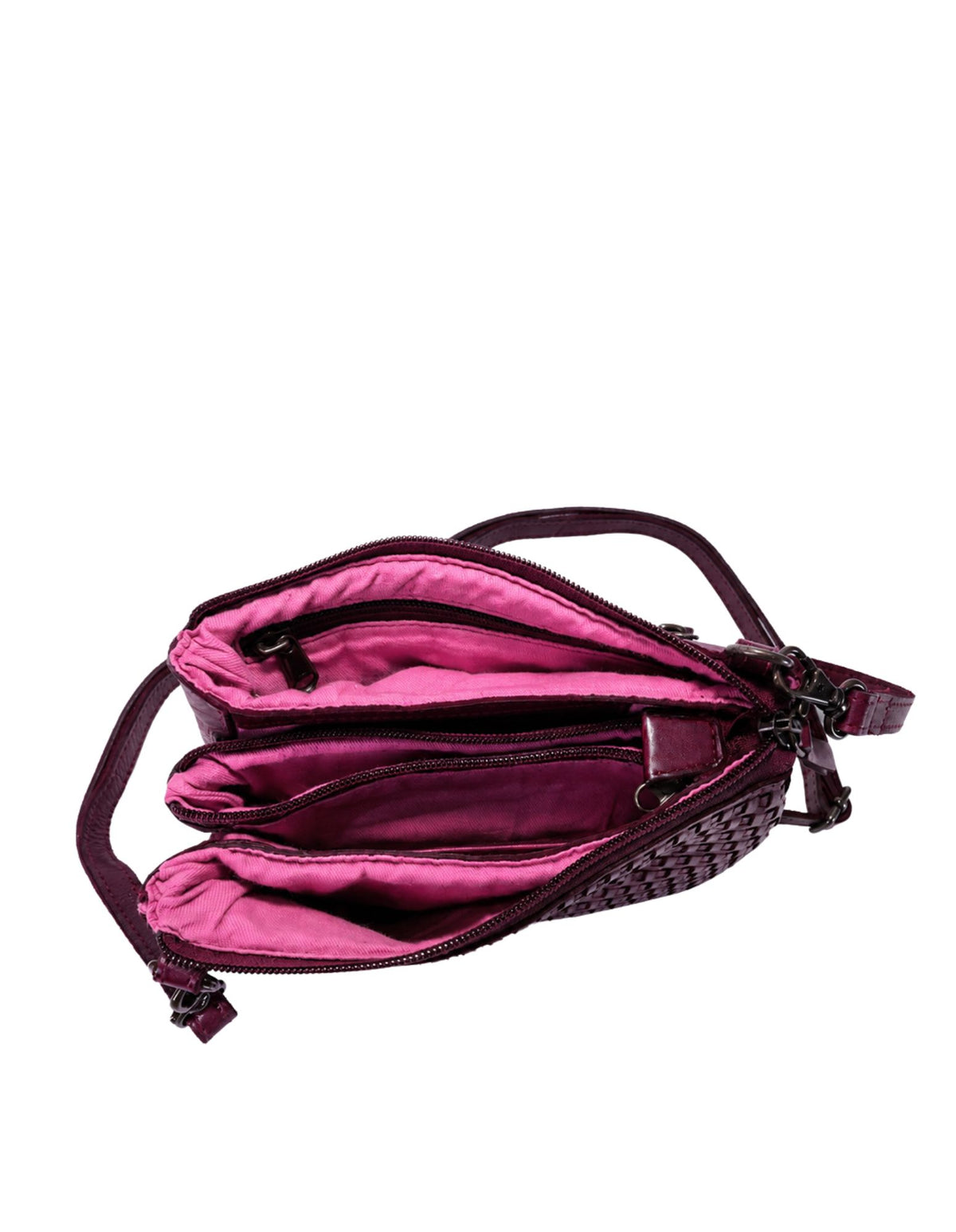 Paddington Cross Body Bag W/Adjustable Strap - Purple