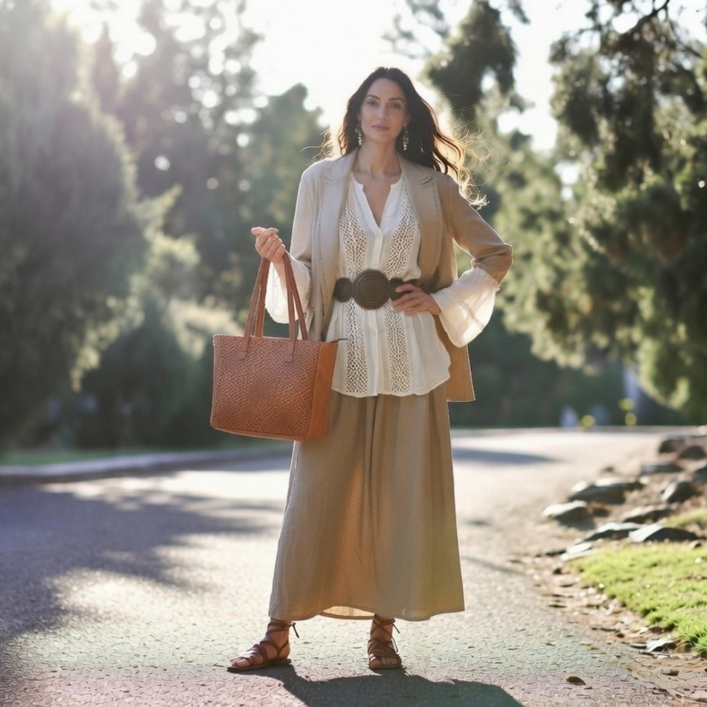 Toowoomba Woven Tote - Tan