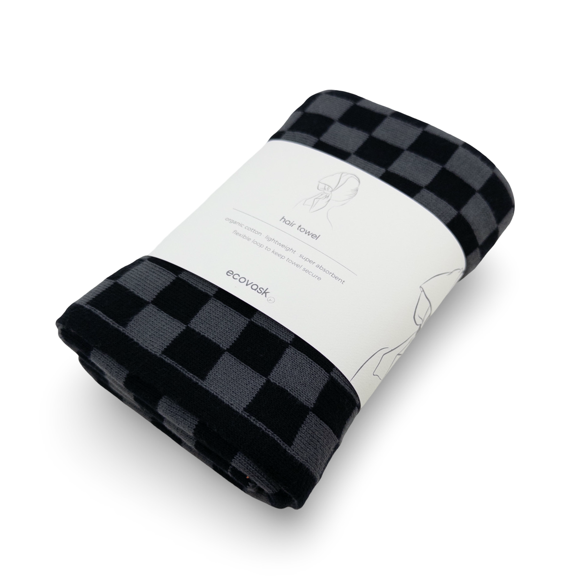 Hair Towel Mini - Forest - Raven Graphite