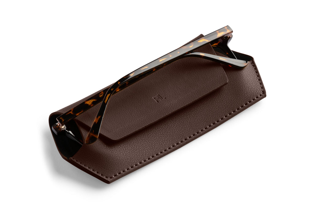 Slimline Glasses Case - Chocolate