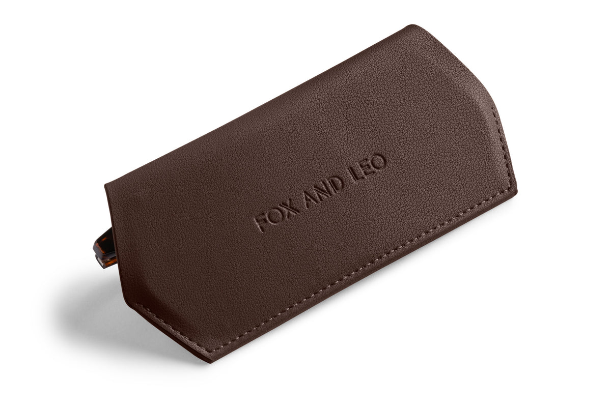Slimline Glasses Case - Chocolate