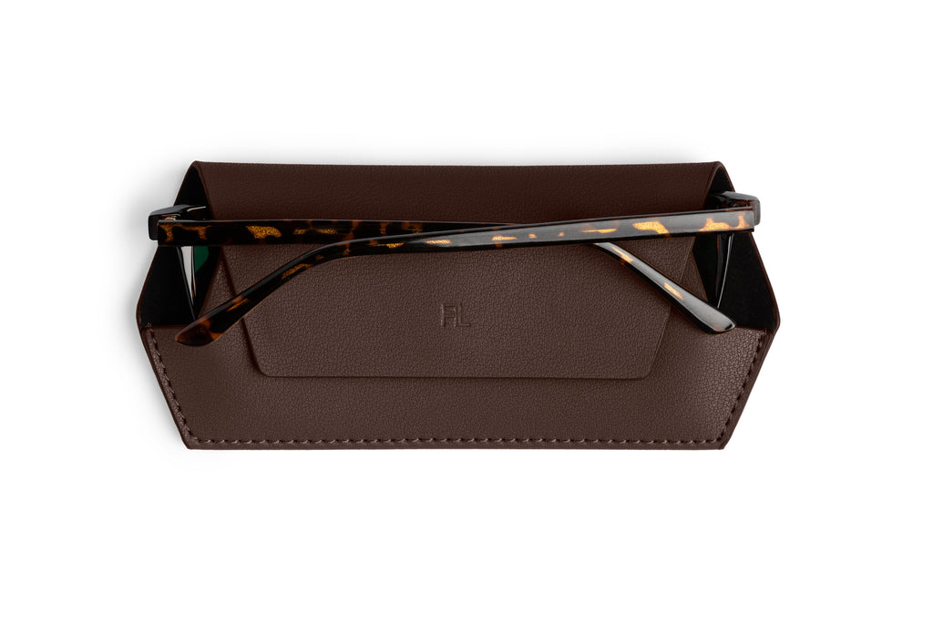 Slimline Glasses Case - Chocolate
