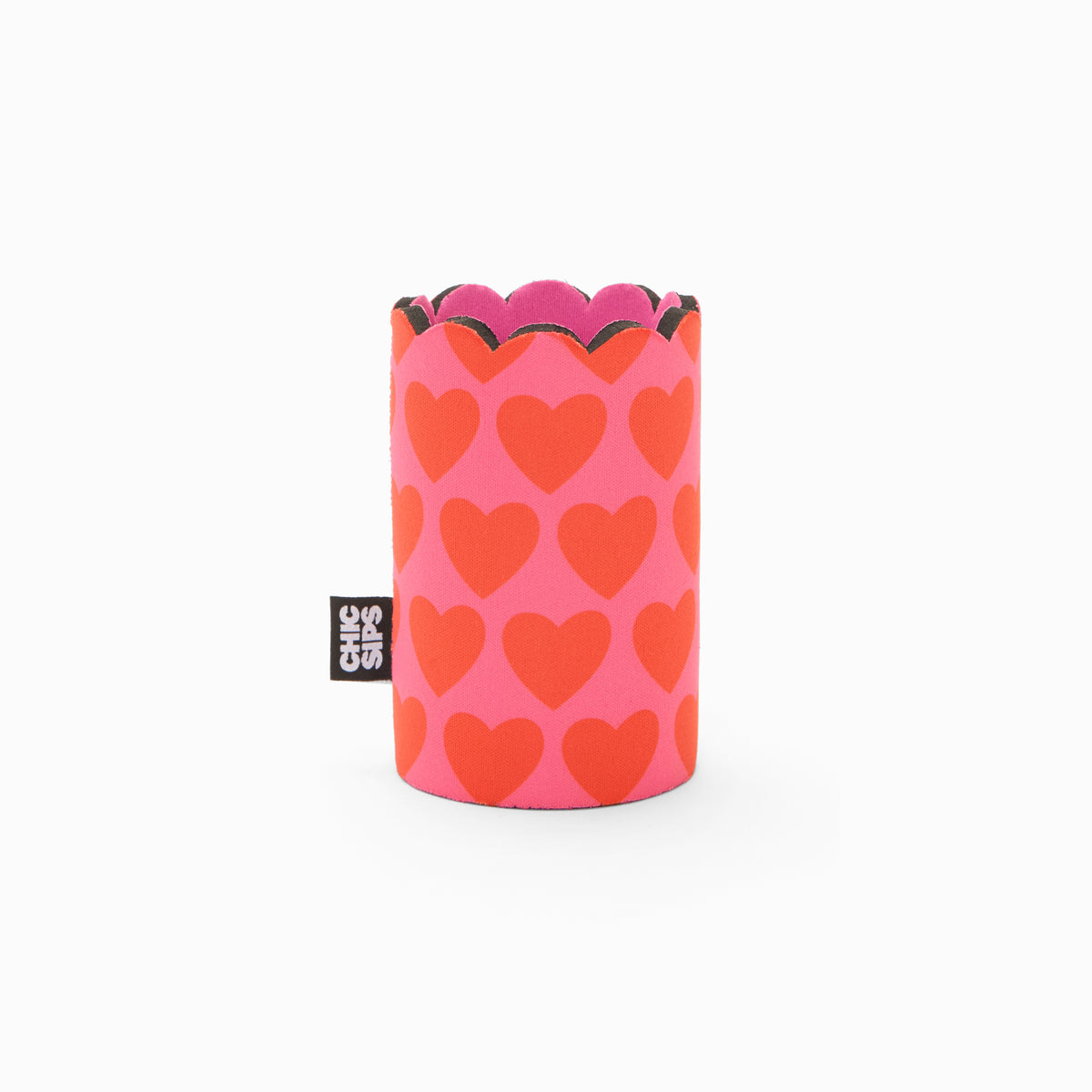 Scalloped Sleeves VALENTINI (PINK) | Heart Print