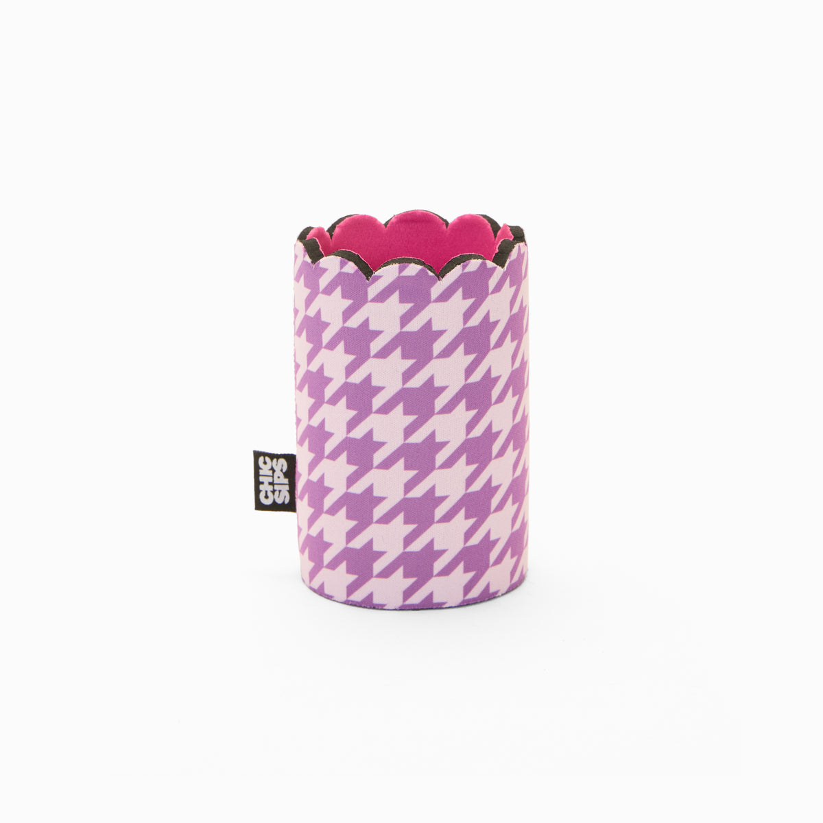Scalloped Sleeves HARLAND (PURPLE) | Houndstooth Print