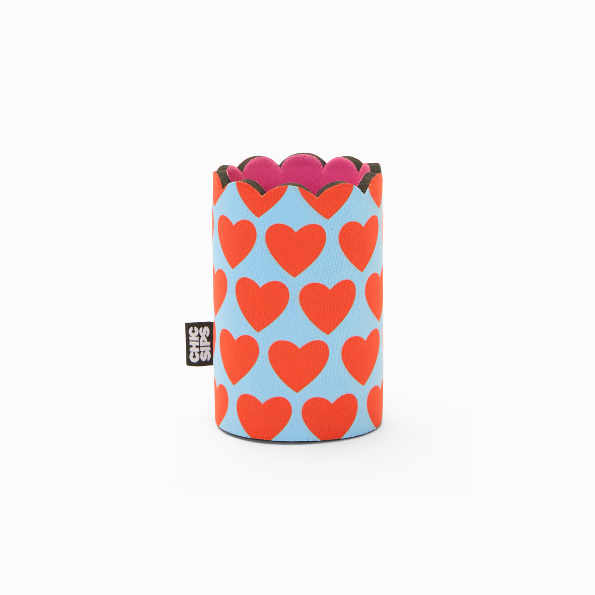 Scalloped Sleeves VALENTINI (BLUE) | Heart Print