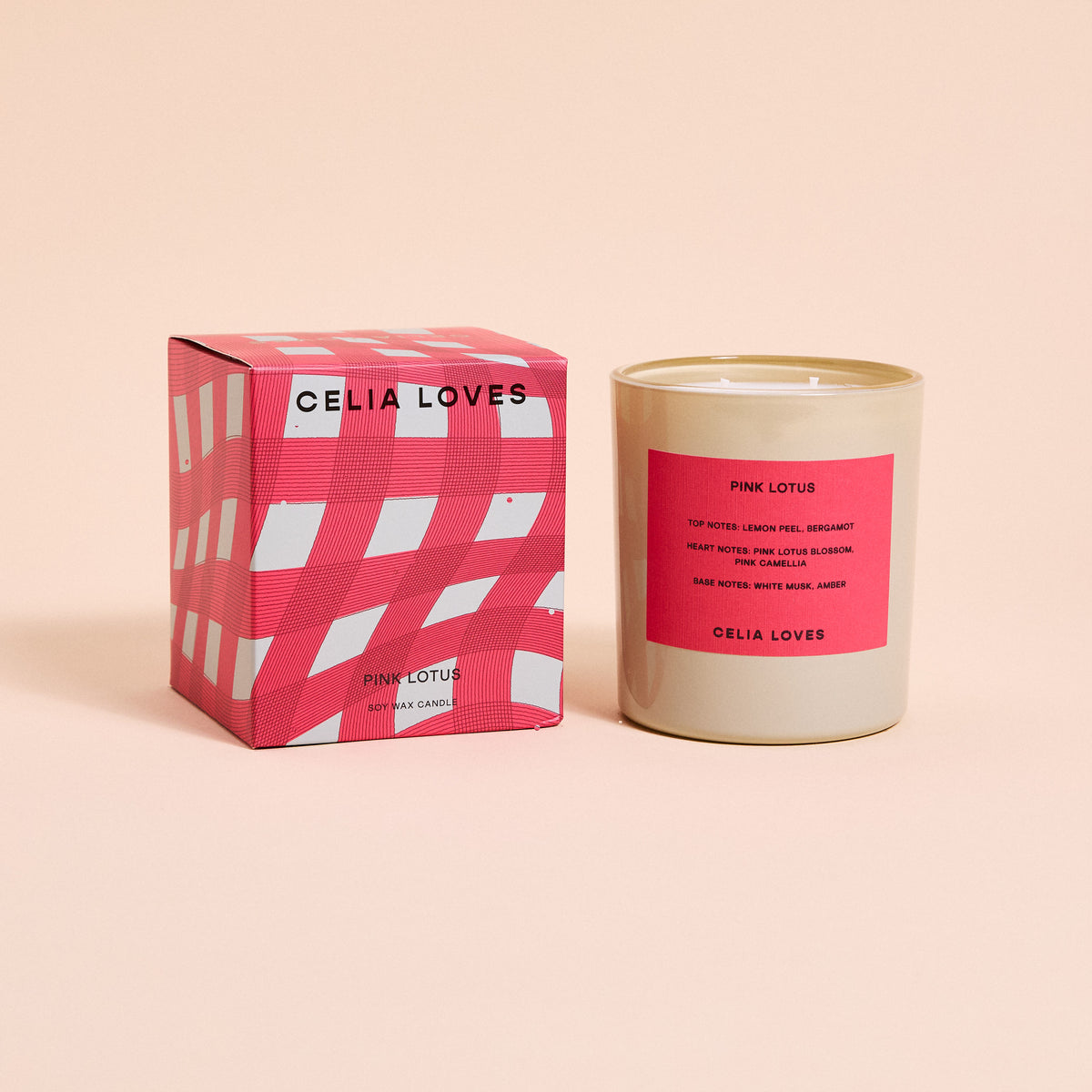 Pink Lotus candle - 395gms