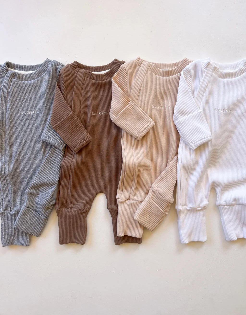 Ribbed Onesie - Caramel