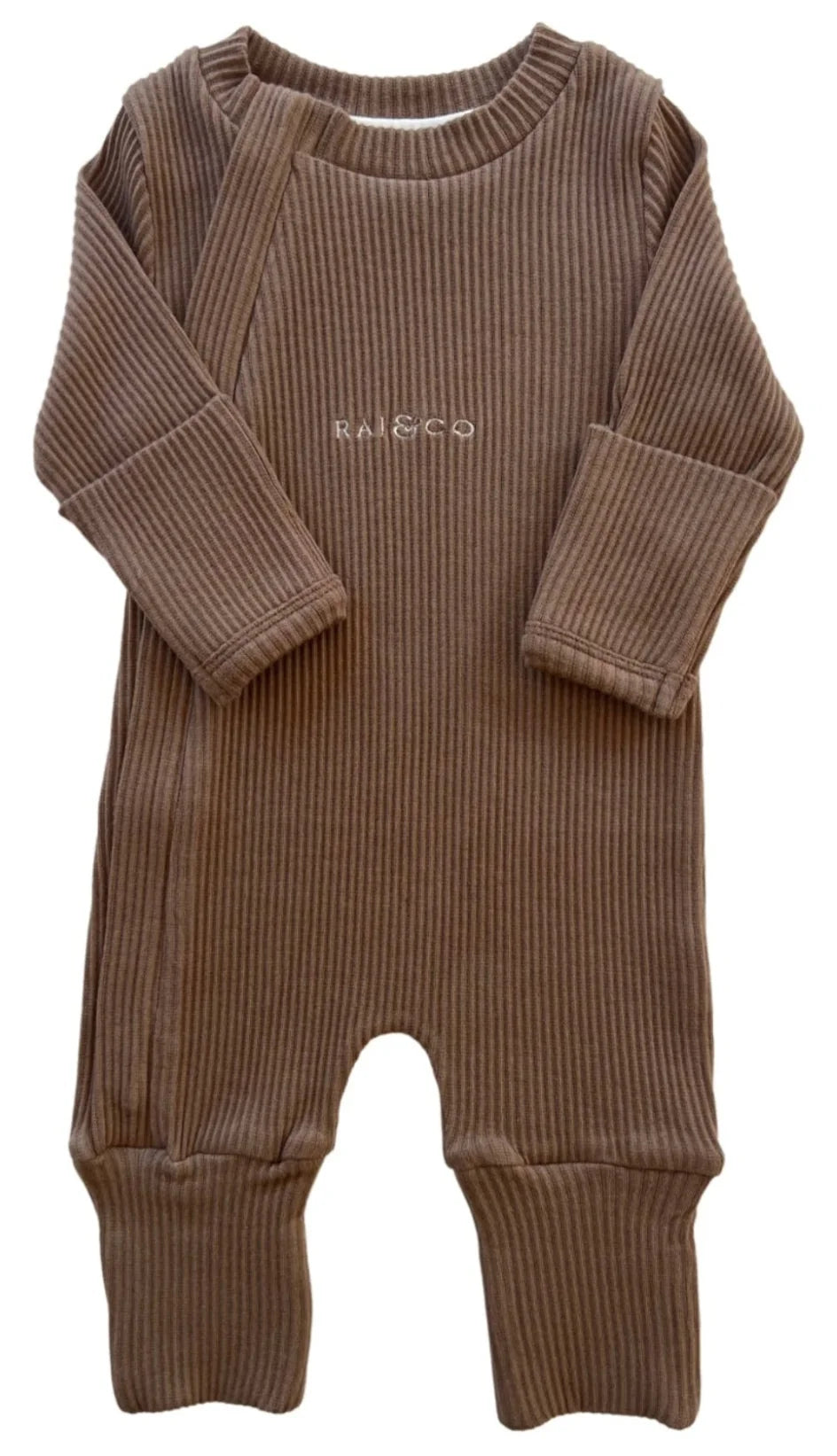 Ribbed Onesie - Caramel