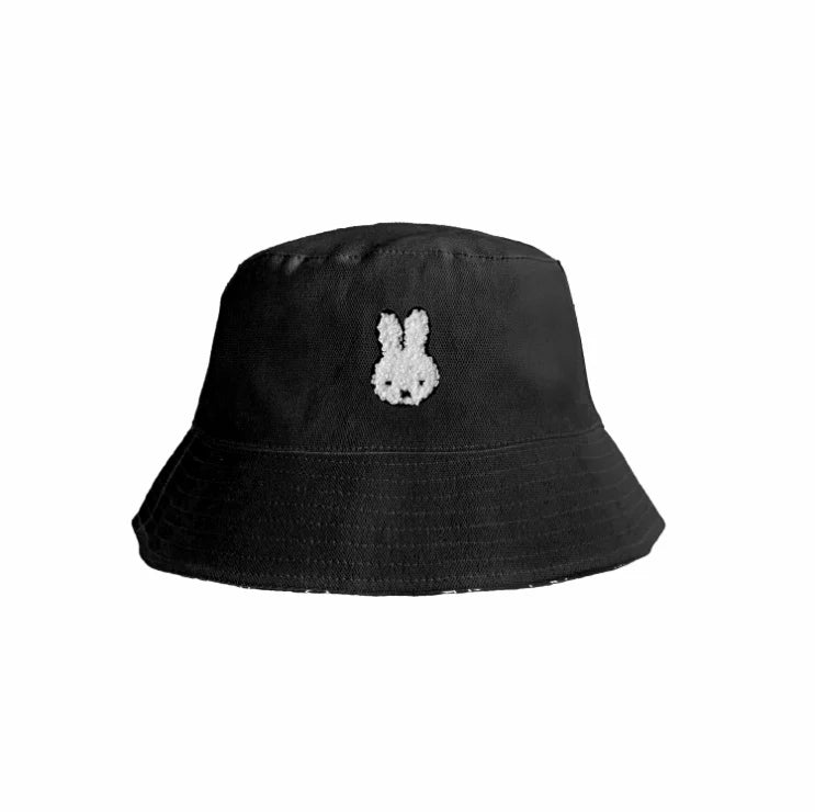 Engelite Miffy - Canvas Bucket Hats - Black