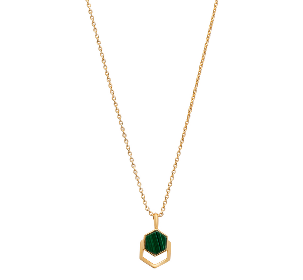Malachite Hexagon Pendent