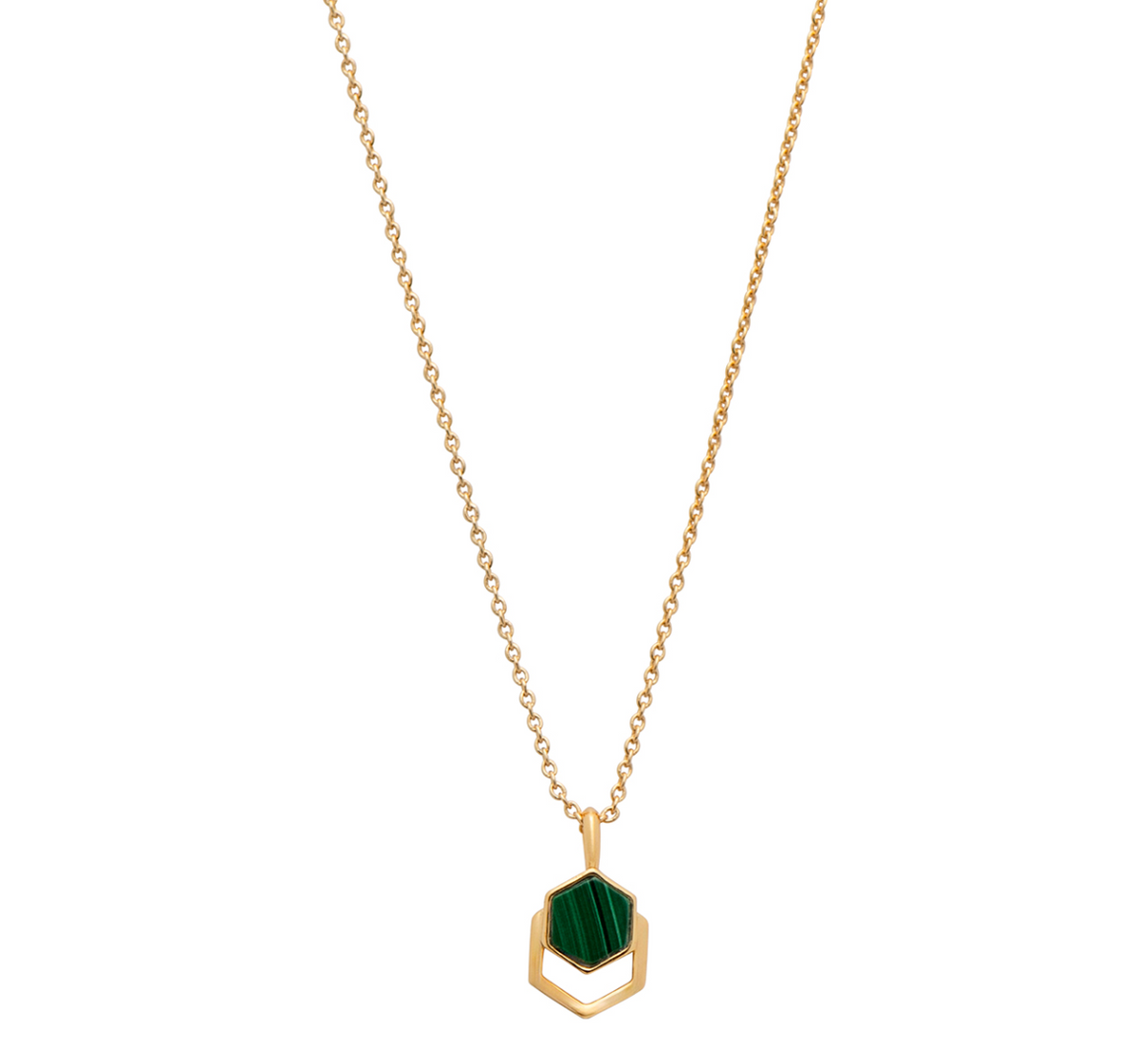 Malachite Hexagon Pendent