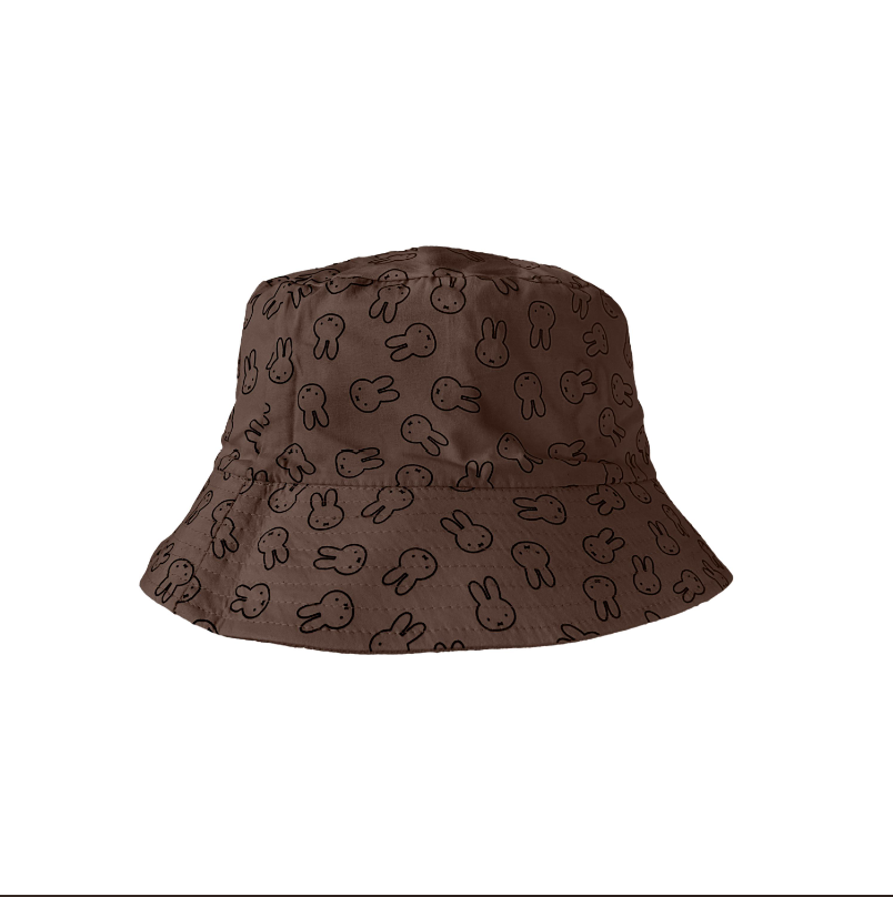 Engelite Miffy - Cotton Bucket Hats - Chocolate