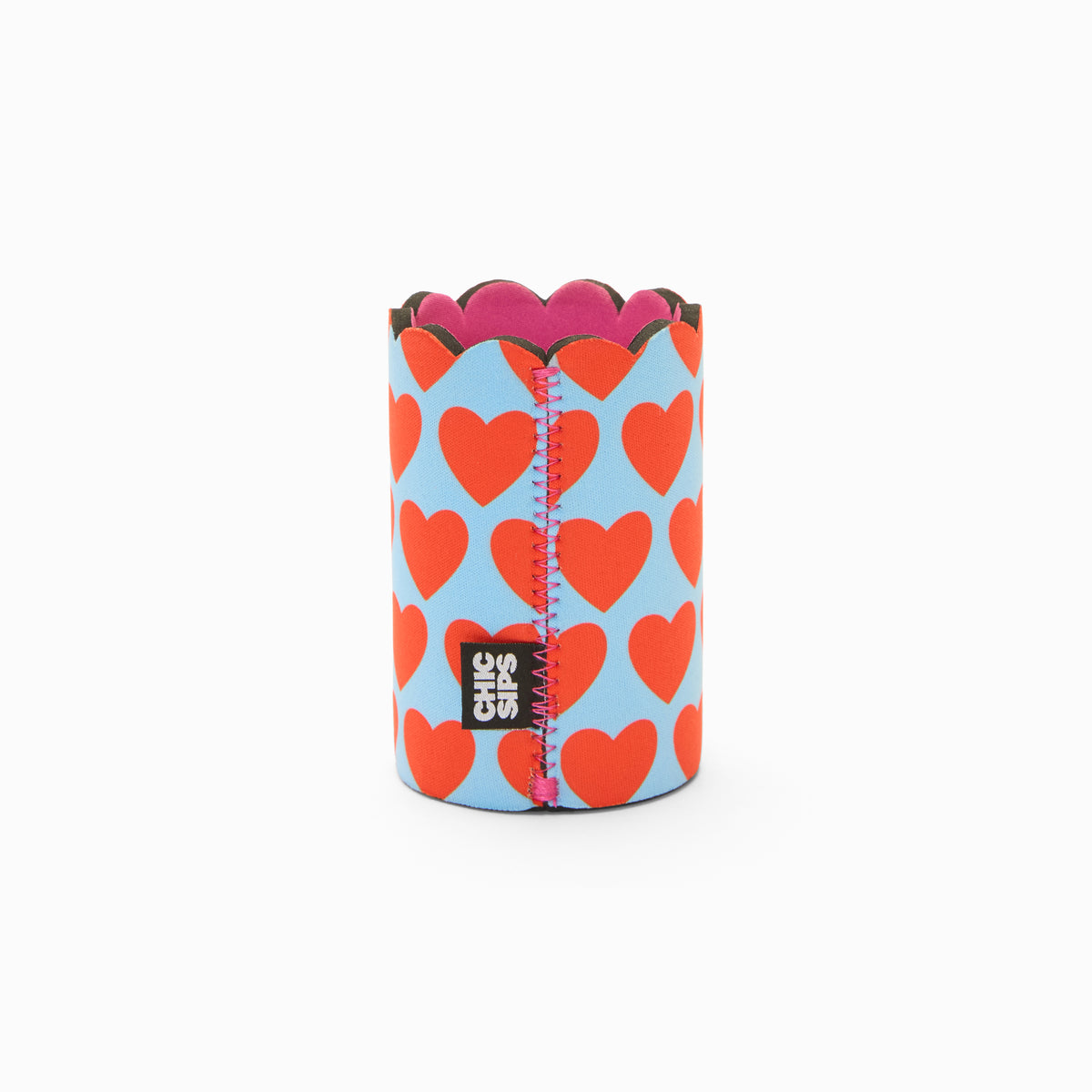 Scalloped Sleeves VALENTINI (BLUE) | Heart Print