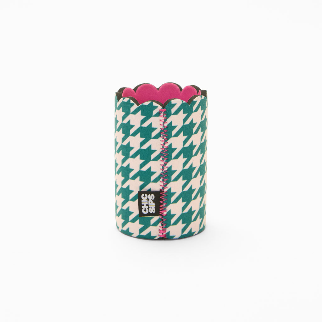 Scalloped Sleeves HARLAND (GREEN) | Houndstooth Print