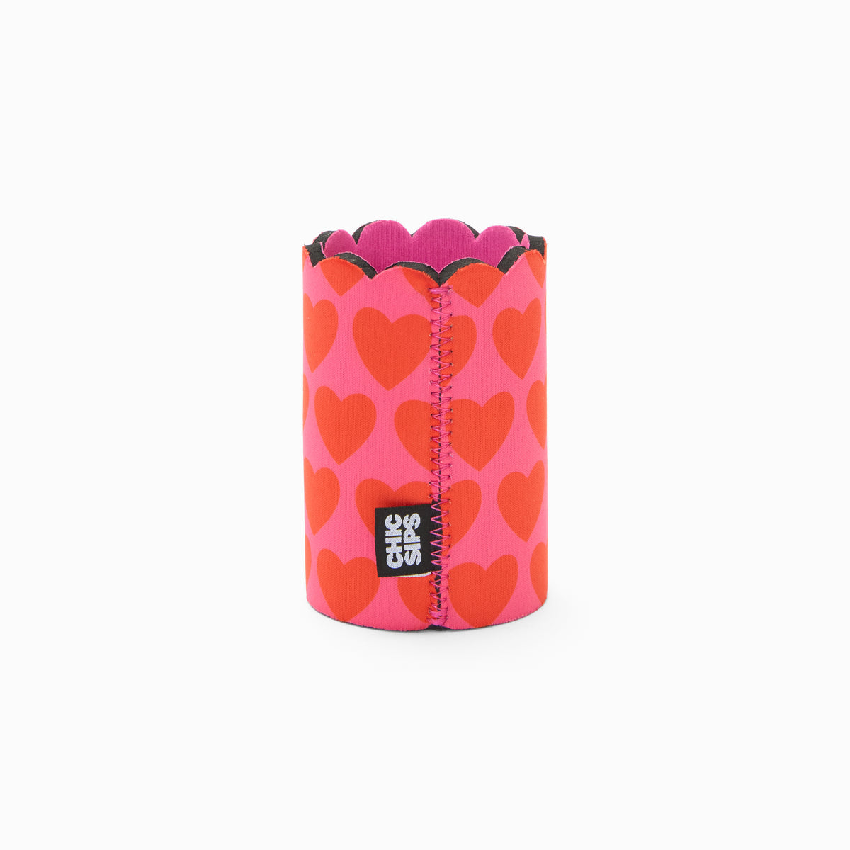 Scalloped Sleeves VALENTINI (PINK) | Heart Print