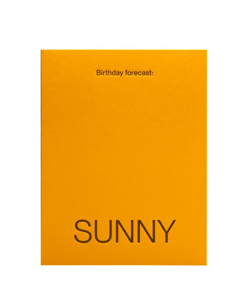 Birthday Forcast: Sunny