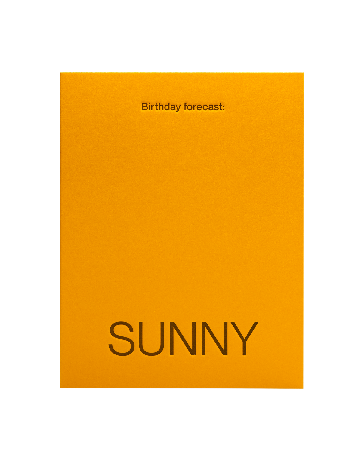 Birthday Forcast: Sunny