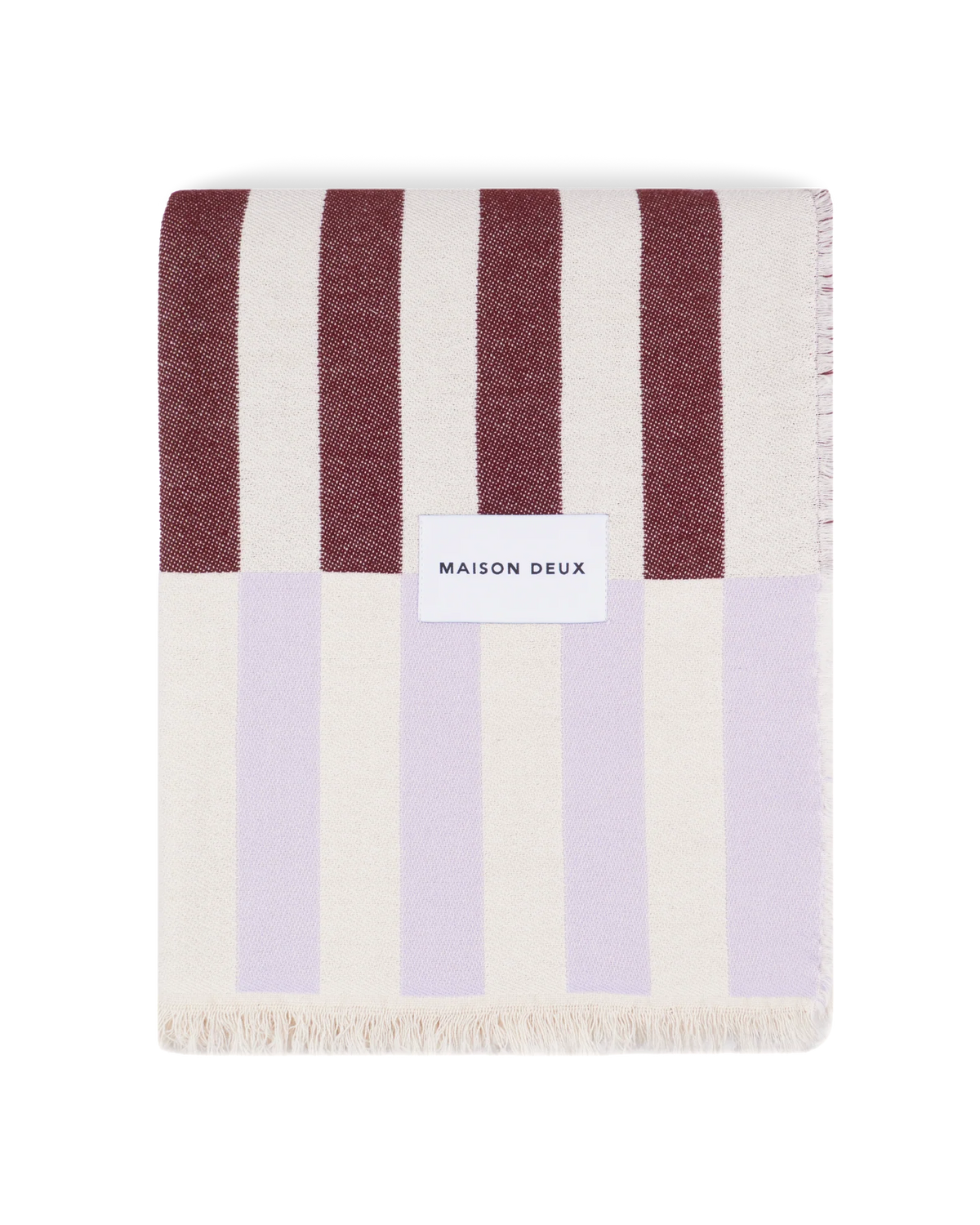 Tiles Blanket - Lilac Burgundy Cotton Blanket