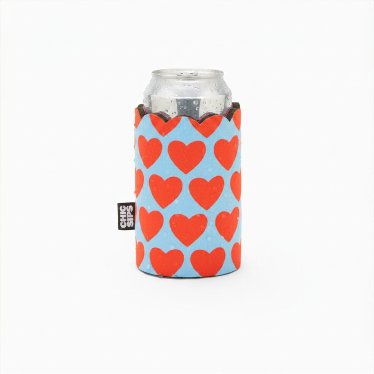 Scalloped Sleeves VALENTINI (BLUE) | Heart Print