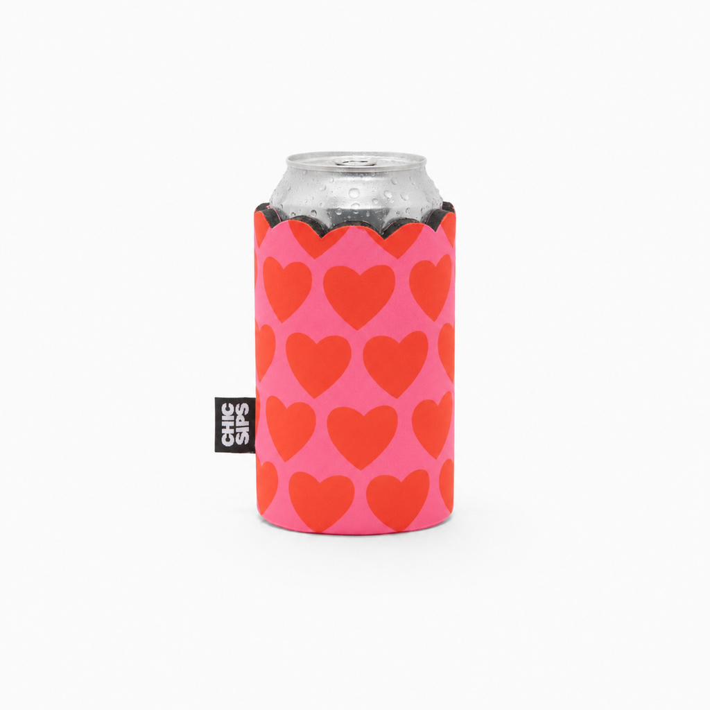 Scalloped Sleeves VALENTINI (PINK) | Heart Print
