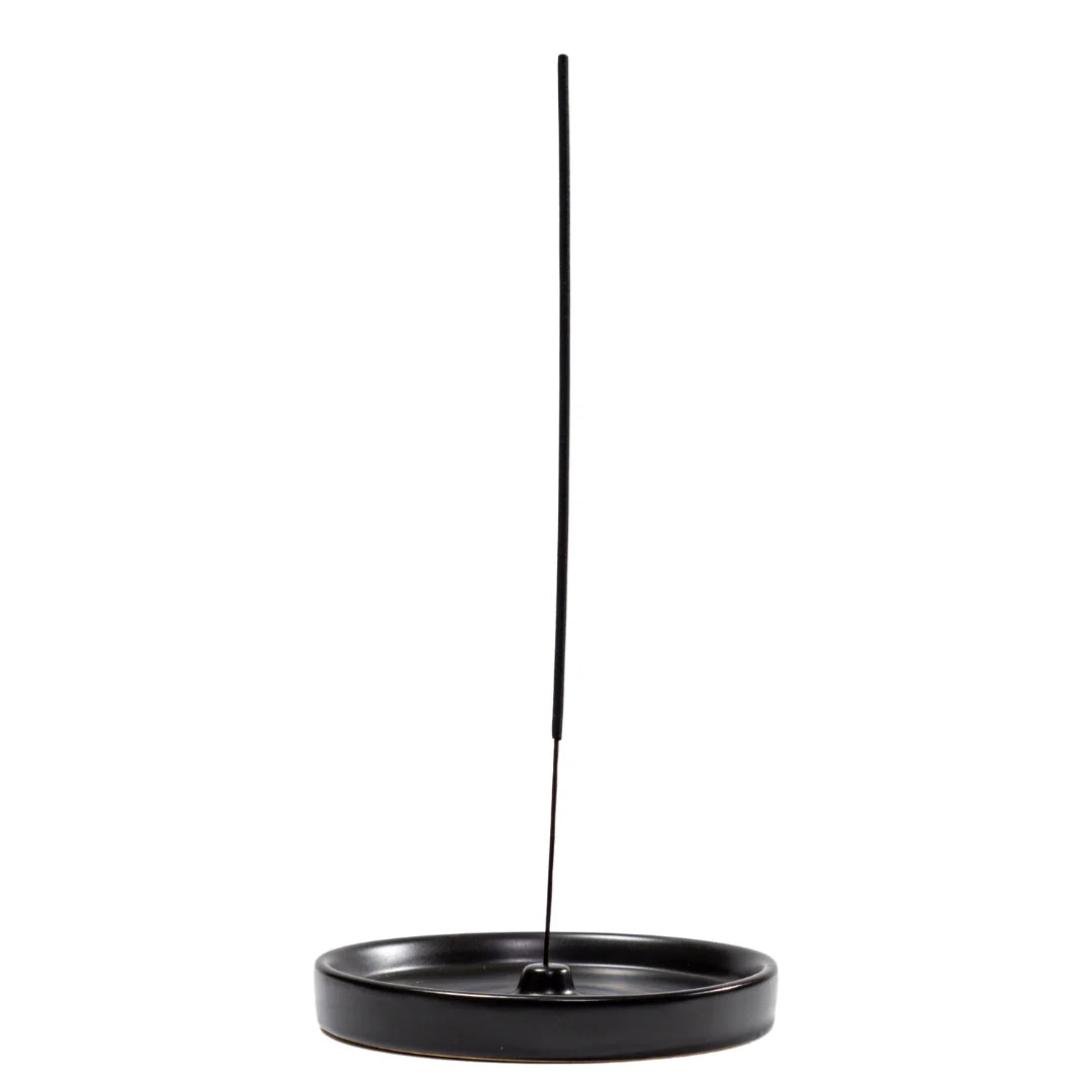 Ceramic incense holder - Black