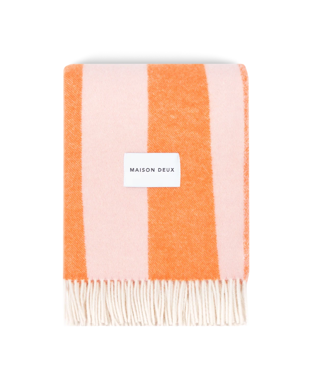 Rough Stripe Blanket - Pink Carrot