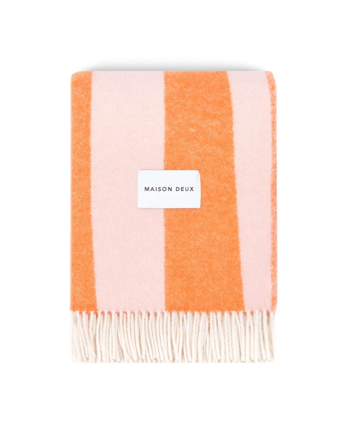 Rough Stripe Blanket - Pink Carrot