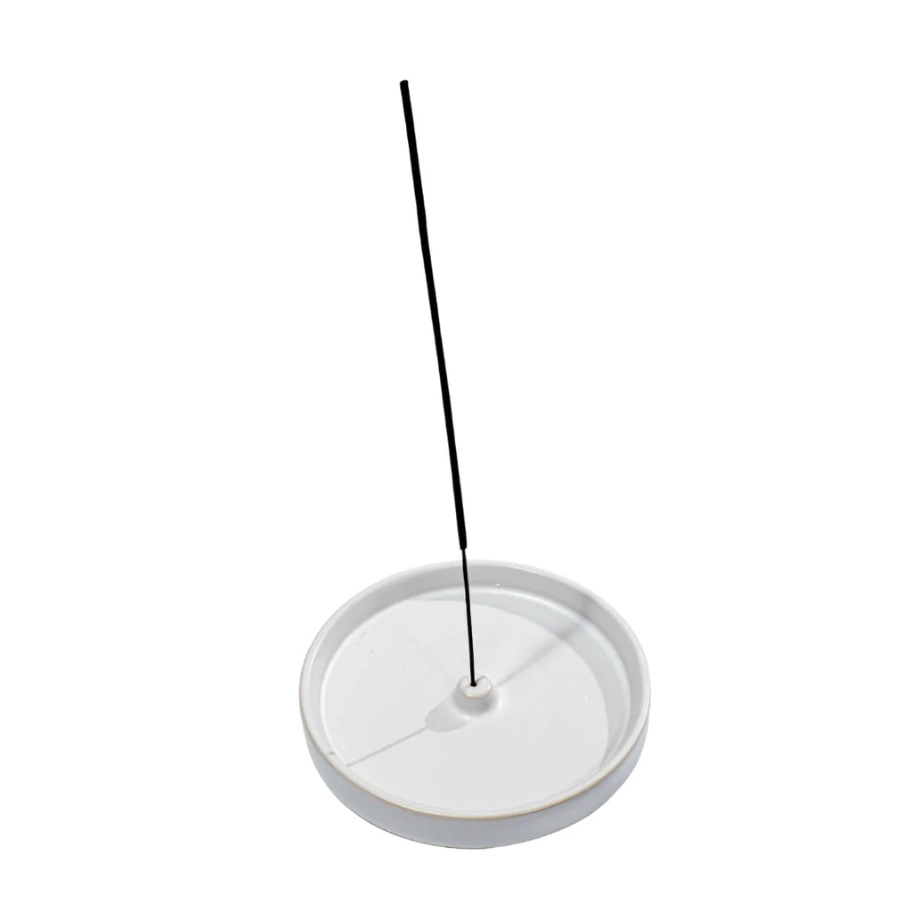 Ceramic incense holder - White