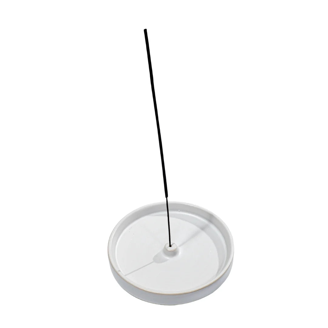 Ceramic incense holder - White